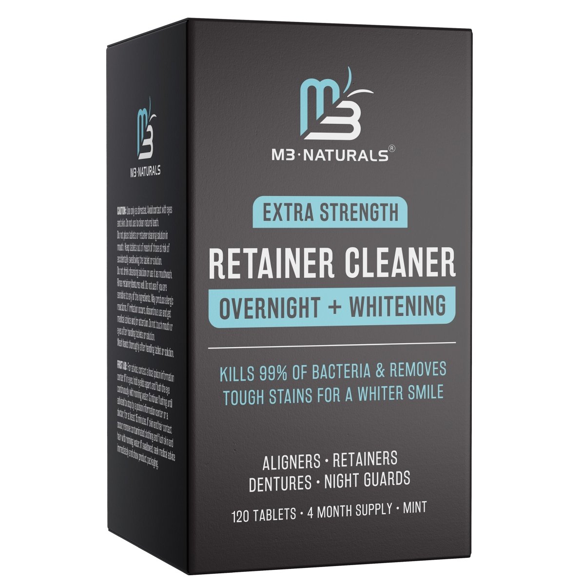 Retainer Cleaner Overnight + Whitening, Mint, 120ct