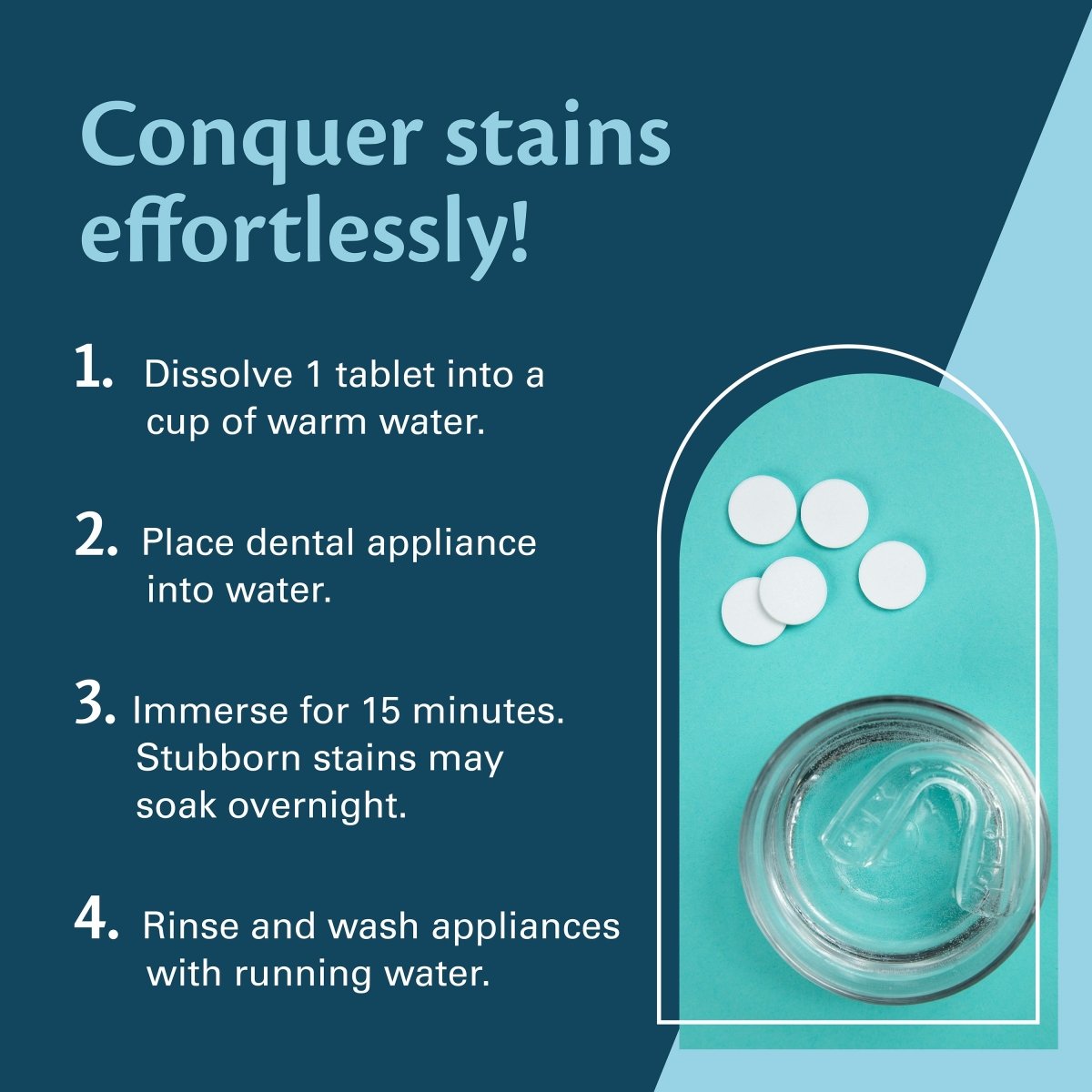 Retainer Cleaner Overnight + Whitening, Mint, 120ct