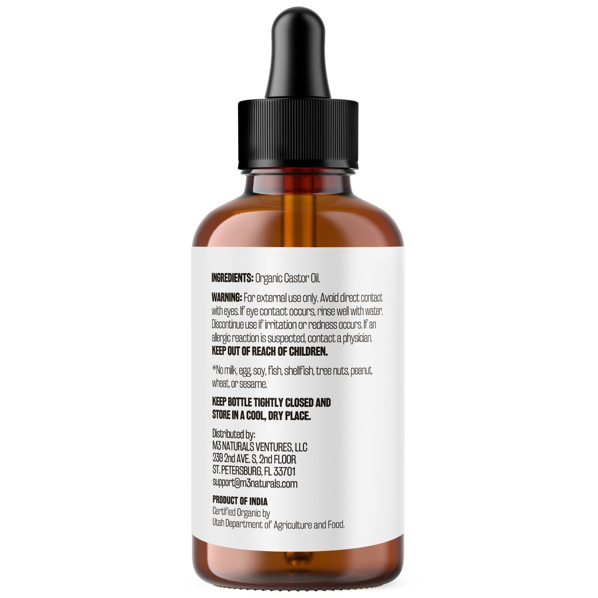 Organic Castor Oil Liquid, 4oz