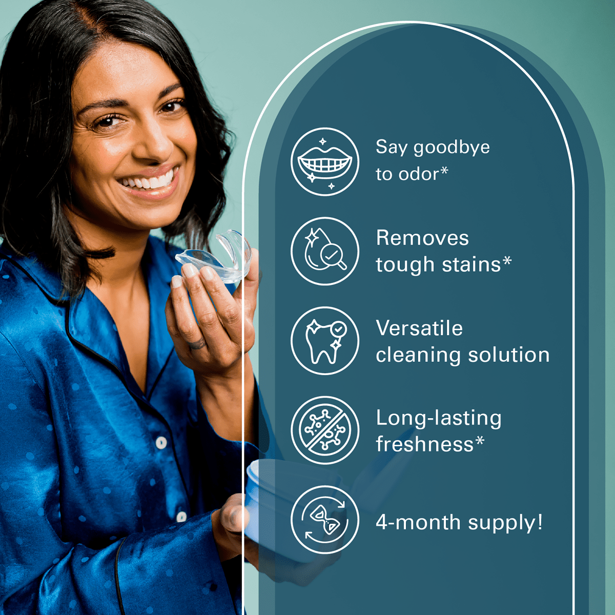 Retainer Cleaner Coffee & Tea, Mint, 120ct