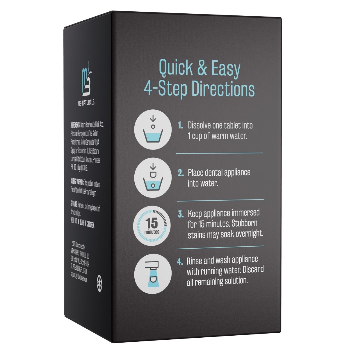 Retainer Cleaner Overnight + Whitening, Mint, 120ct