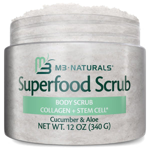 Superfood Body Scrub Exfoliating Face Scrub Hand Scrub Foot Scrub Face Mask Exfoliator for Sensitive Skin cucumber and aloe