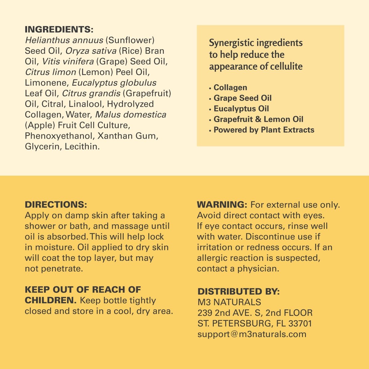 Anti Cellulite Oil -16 Oz