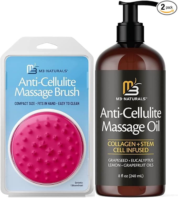 Anti-Cellulite Oil + Silicone Brush Kit
