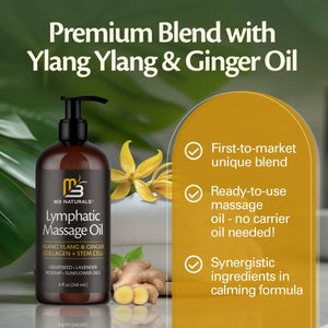 Massage Oil, Ylang Ylang & Ginger, 8oz