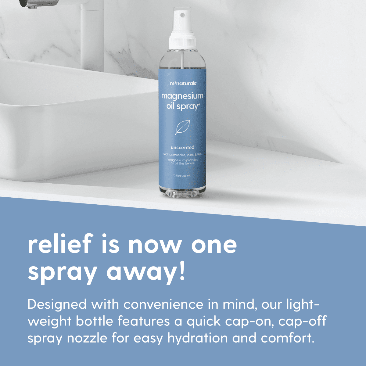 Unscented Magnesium Oil Spray, 12fl oz