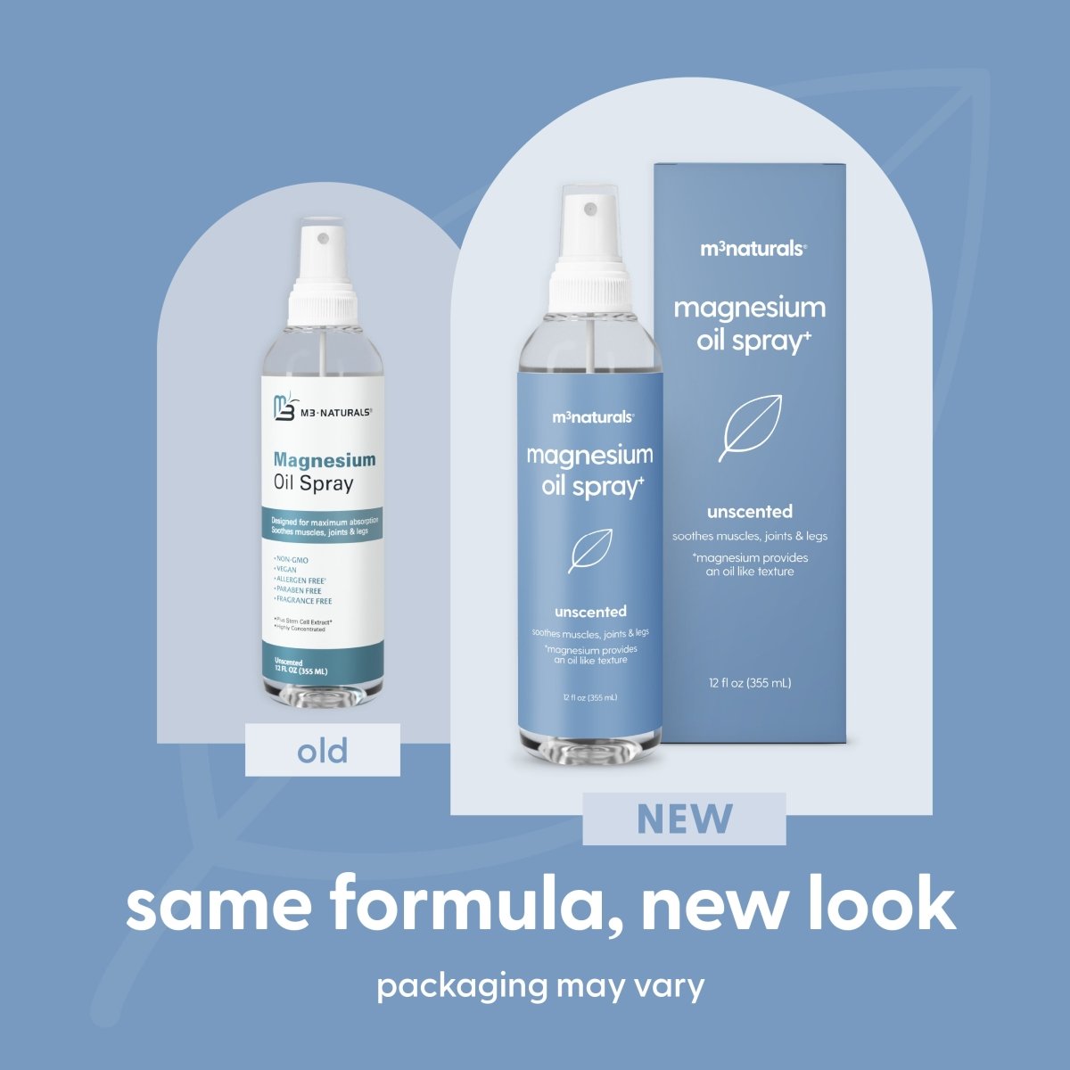 M3 Naturals Magnesium Oil Spray for Sore Muscles, Feet, Joints and Leg Cramps, Supports Restful Sleep, Relaxation and Post-Workout Recovery, Suitable for Sensitive Skin, 12 fl oz