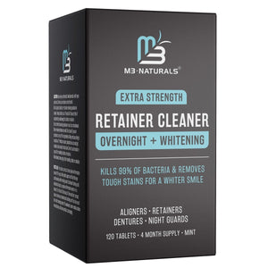 Retainer Cleaner Overnight + Whitening, Mint, 120ct
