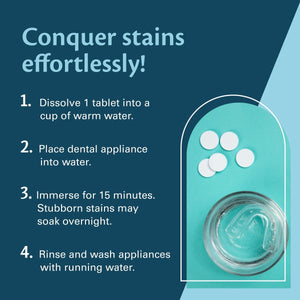 Retainer Cleaner Overnight + Whitening, Mint, 120ct