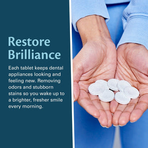 Retainer Cleaner Overnight + Whitening, Mint, 120ct