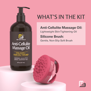 Anti-Cellulite Oil + Silicone Brush Kit