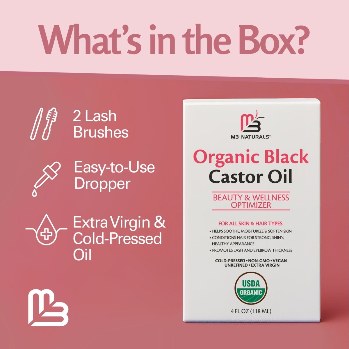 Organic Black Castor Oil Liquid, 4 fl oz