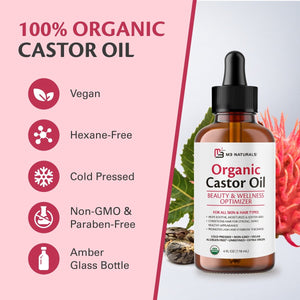 Organic Castor Oil Liquid, 4oz