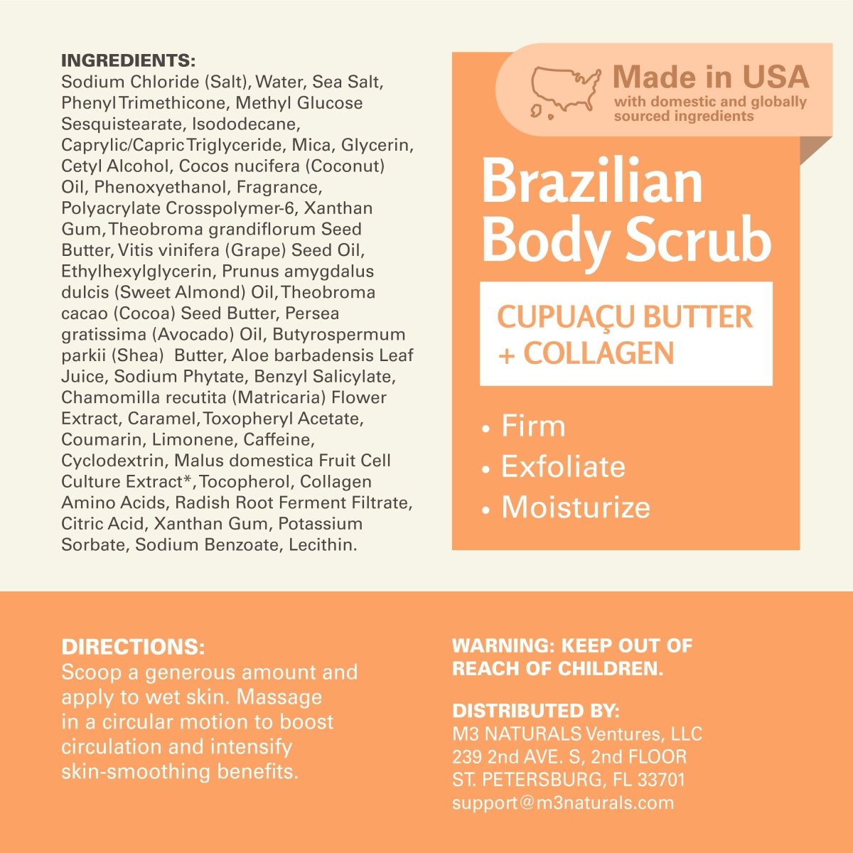 Brazilian Body Scrub, 16 oz