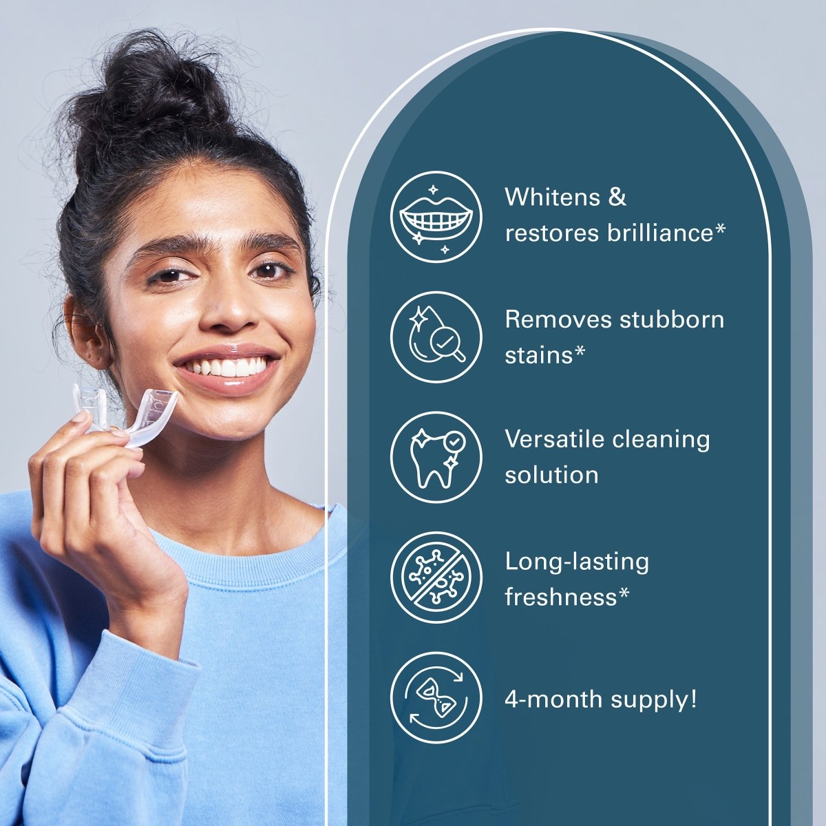 Retainer Cleaner Overnight + Whitening, Mint, 120ct