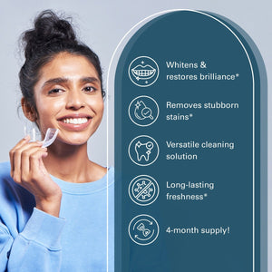 Retainer Cleaner Overnight + Whitening, Mint, 120ct