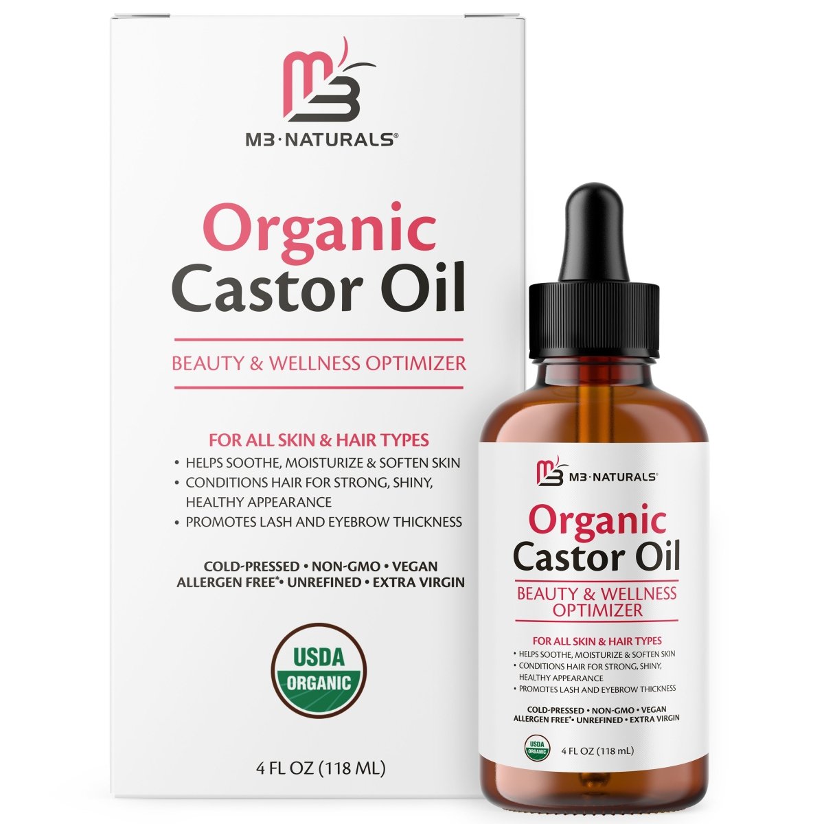 Organic Castor Oil Liquid, 4oz